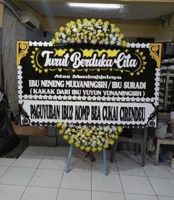 Papan Bunga di Pulo Gadung